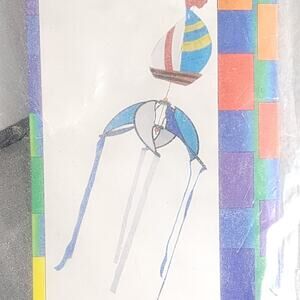 Sailboat Theme Spinner Weather Resistant 2D Appliqued Polyester Inthe Breeze NWT